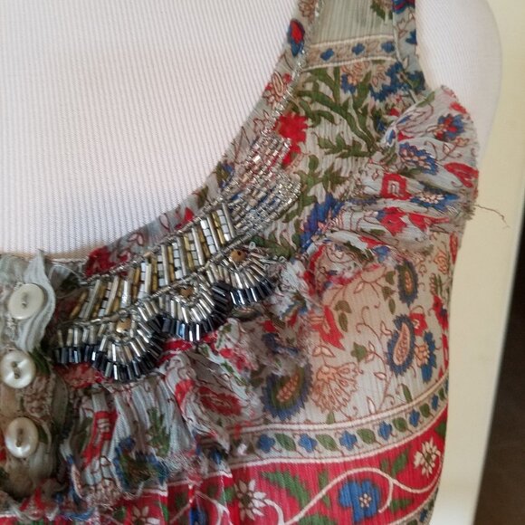 Solitaire Tank style shear beaded top sz M - Picture 4 of 6